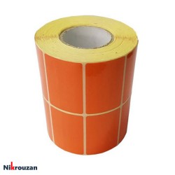 لیبل (برچسب) پی وی سی(صدفی) دو ردیفه نارنجی PVC Label 34×51